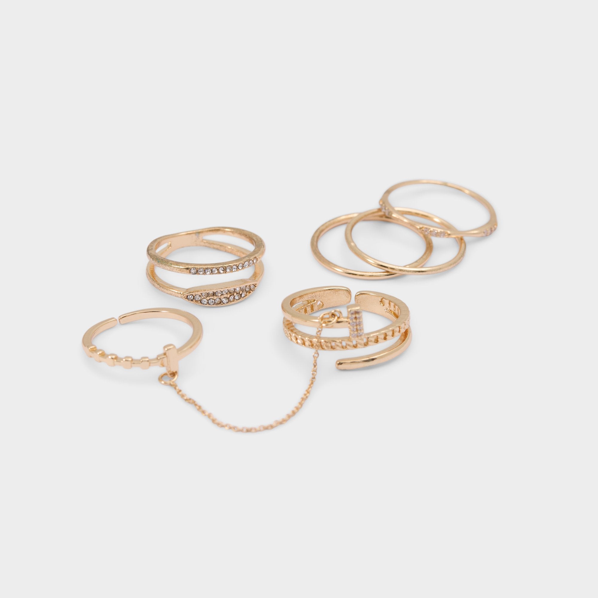 Aldo Ringsies in Gold Clear Multi - Multi finger rings Accessories