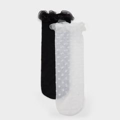 Aldo Polkafrill in Black White - Socks Accessories