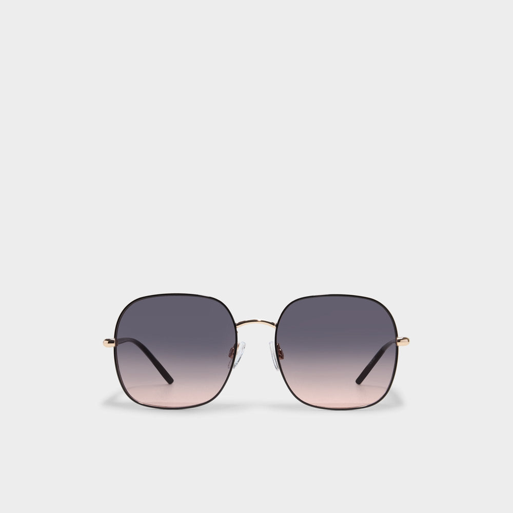 Aldo Elbamadar Black/Gold Multi Women's Square - Square sunglasses Accessories