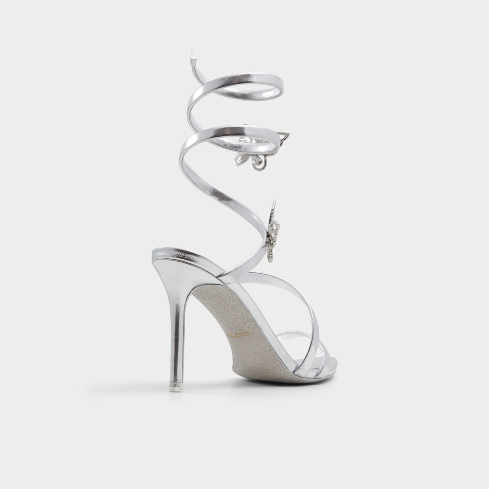 Aldo Ocia in Silver - Stiletto strappy sandal Women
