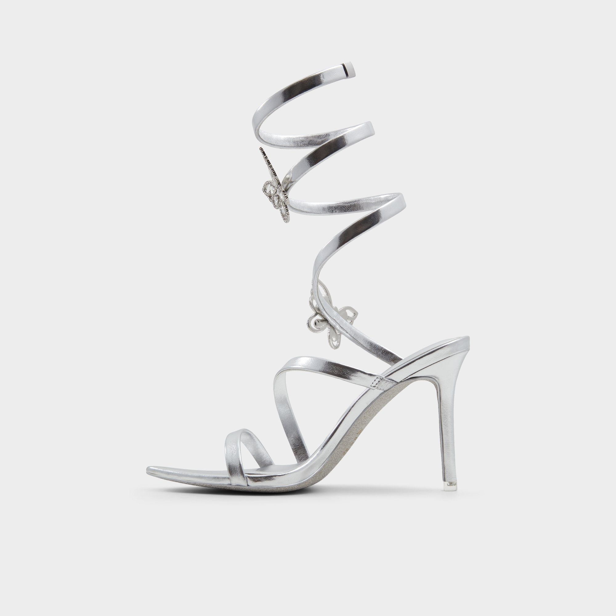 Aldo Ocia in Silver - Stiletto strappy sandal Women