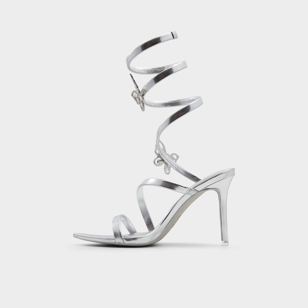 Aldo Ocia in Silver - Stiletto strappy sandal Women