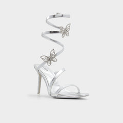 Aldo Ocia in Silver - Stiletto strappy sandal Women