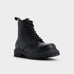 Aldo Doublezero in Other Black - Combat boot, Lug sole Men