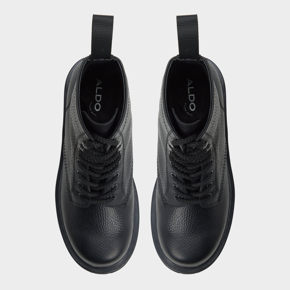 Aldo Doublezero in Other Black - Combat boot, Lug sole Men