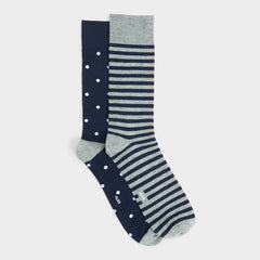 Aldo Dapperdots in Navy - Crew socks New|Men