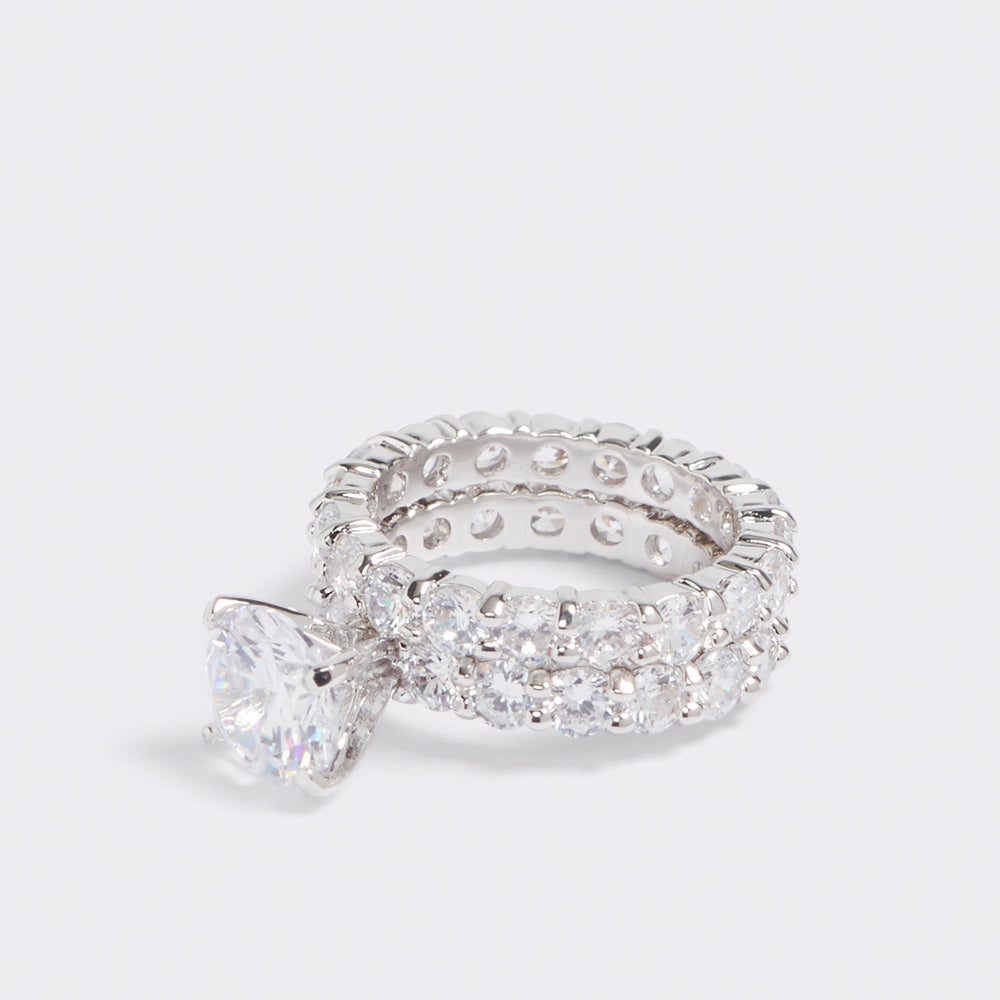 Aldo Plagens Silver/Clear Multi Women's Rings - Ring Women|Accessories