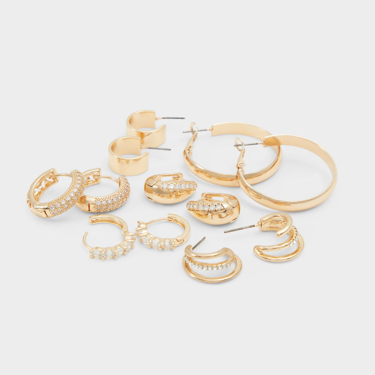 Aldo Talalagyn Gold/Clear Multi Women's Earrings - Hoop earrings Women|Accessories
