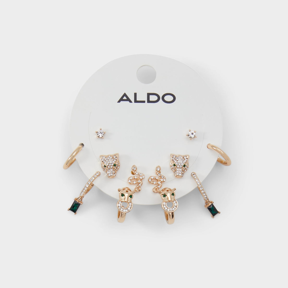 Aldo Junglechic Gold/Clear Multi Women's Earrings - Earrings Women|Accessories
