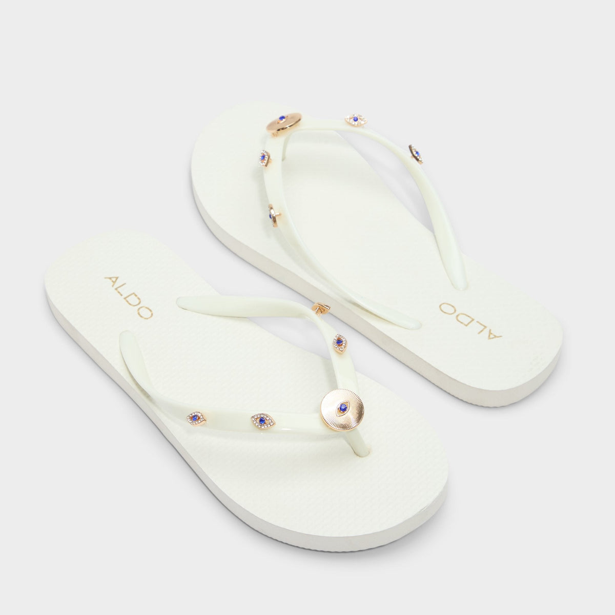 Aldo Edajan Black/Gold Multi Women's Jelly Sandals & Flip Flops - Flip flop Women