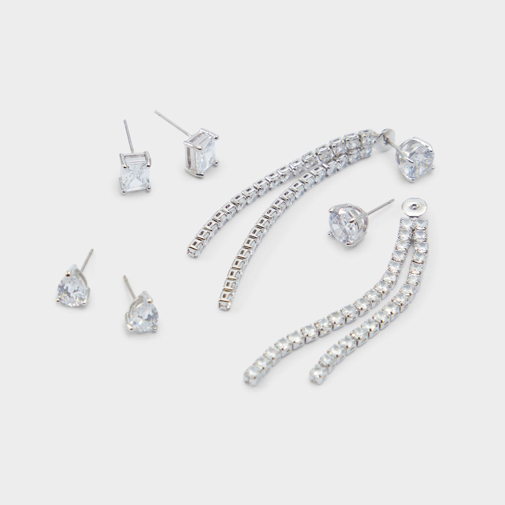 Aldo Javenalia Silver/Clear Multi Women's Earrings - Earrings Women|Accessories