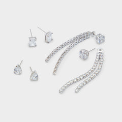 Aldo Javenalia Silver/Clear Multi Women's Earrings - Earrings Women|Accessories