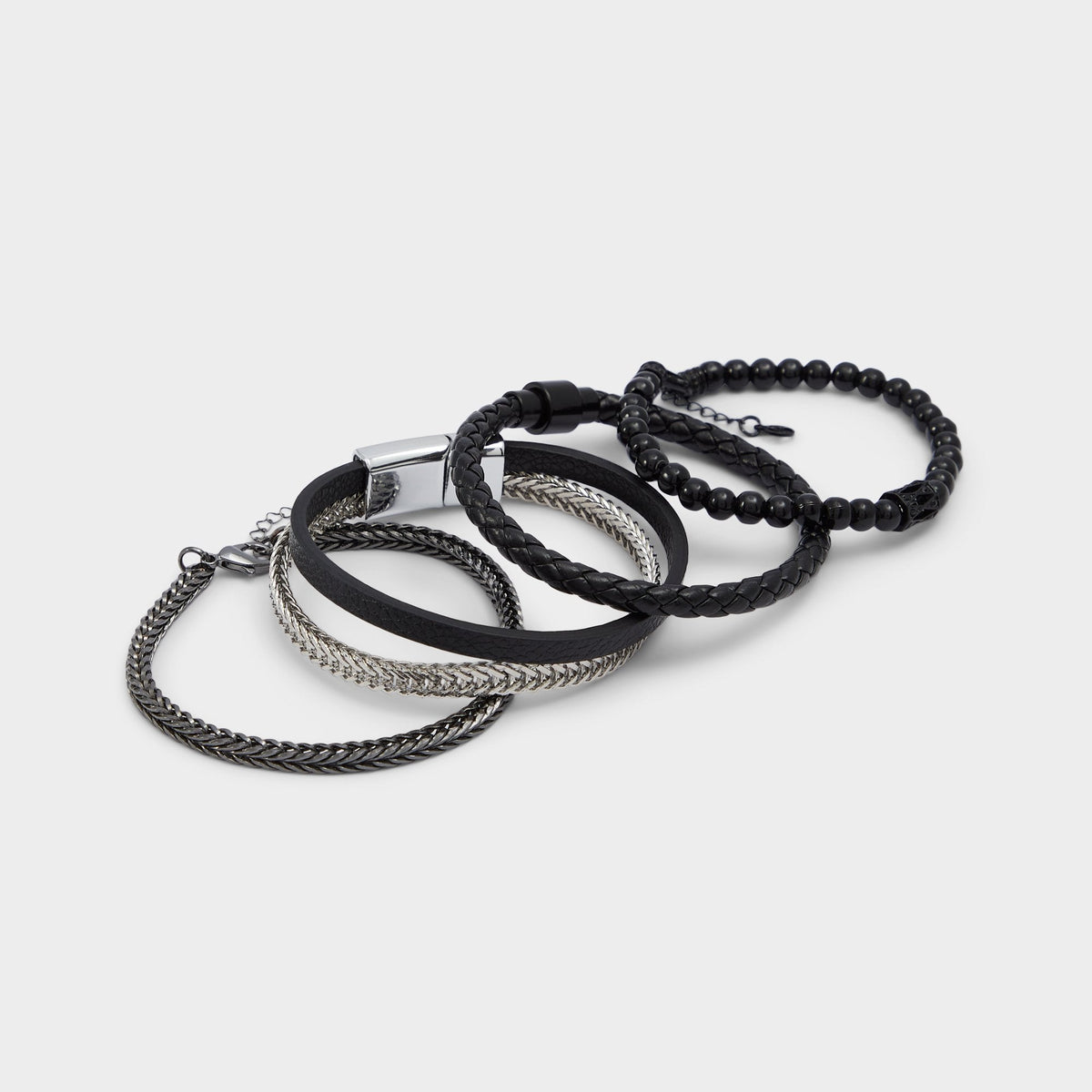 Aldo Danniell Black/Silver Multi Men's Jewelry - Bracelet Men