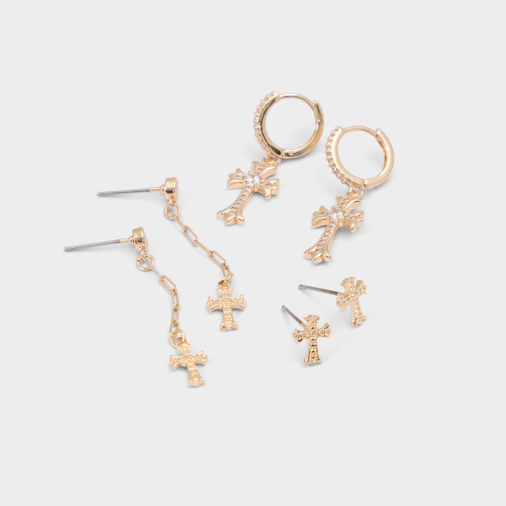 Aldo Eclipsse in Gold Clear Multi - Earrings Accessories