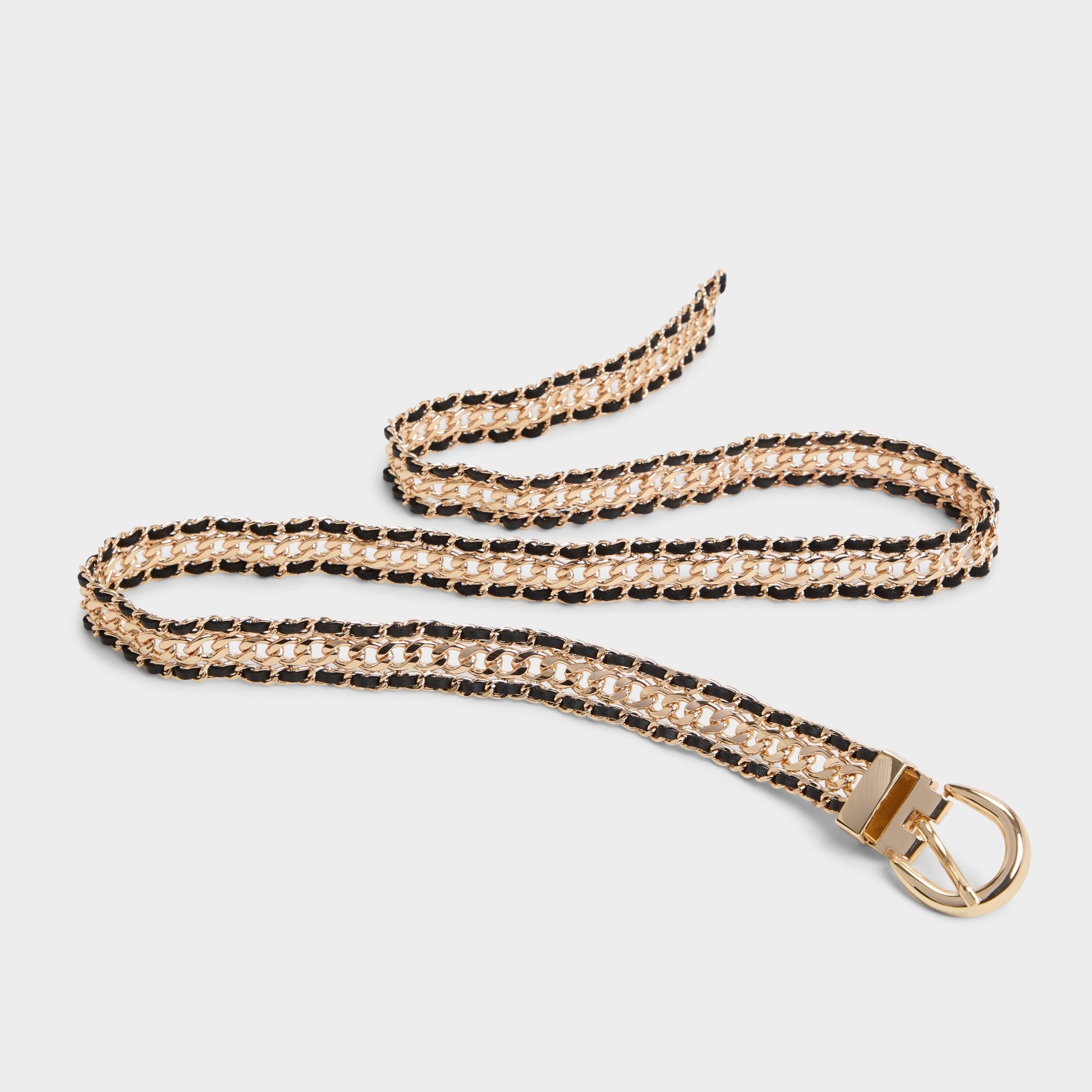 Aldo Albemarle Black/Gold Multi Women's Belts - Belt Accessories